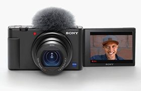 Sony ZV-1 Digital Camera for Content Creators, Vlogging and YouTube with Flip Screen, Built-in Microphone, 4K HDR Video, Touchscreen Display, Live Video Streaming, Webcam