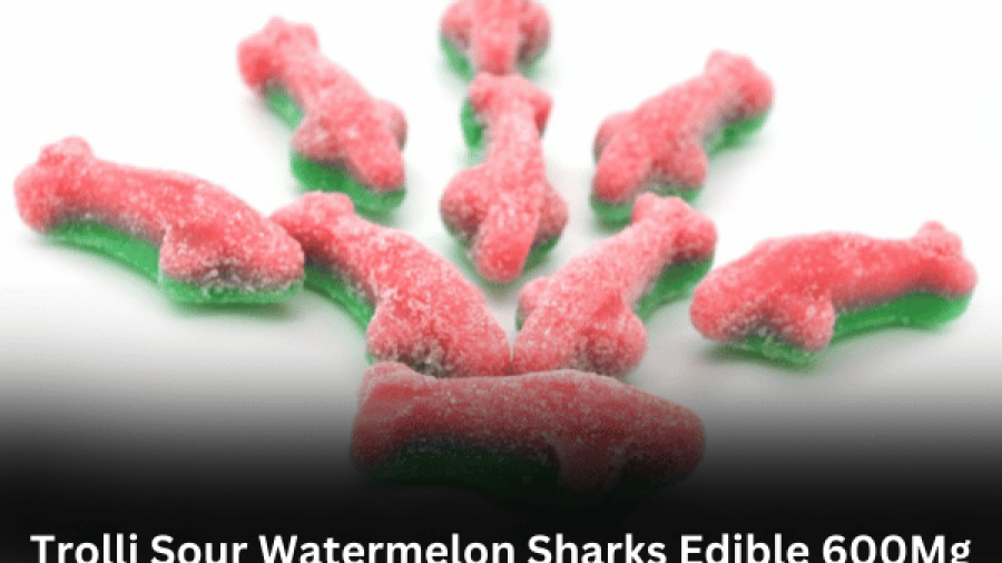 Trolli Sour Watermelon Sharks Edible 600Mg